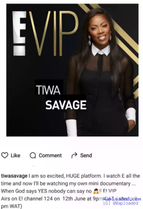 Tiwa Savage to feature on E! mini documentary